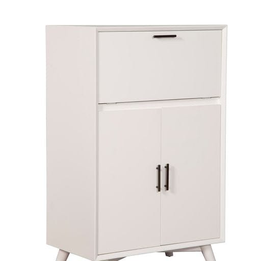 Alpine Kitchen & Dining Carts Alpine Furniture Flynn Large Bar Cabinet with Drop Down Tray