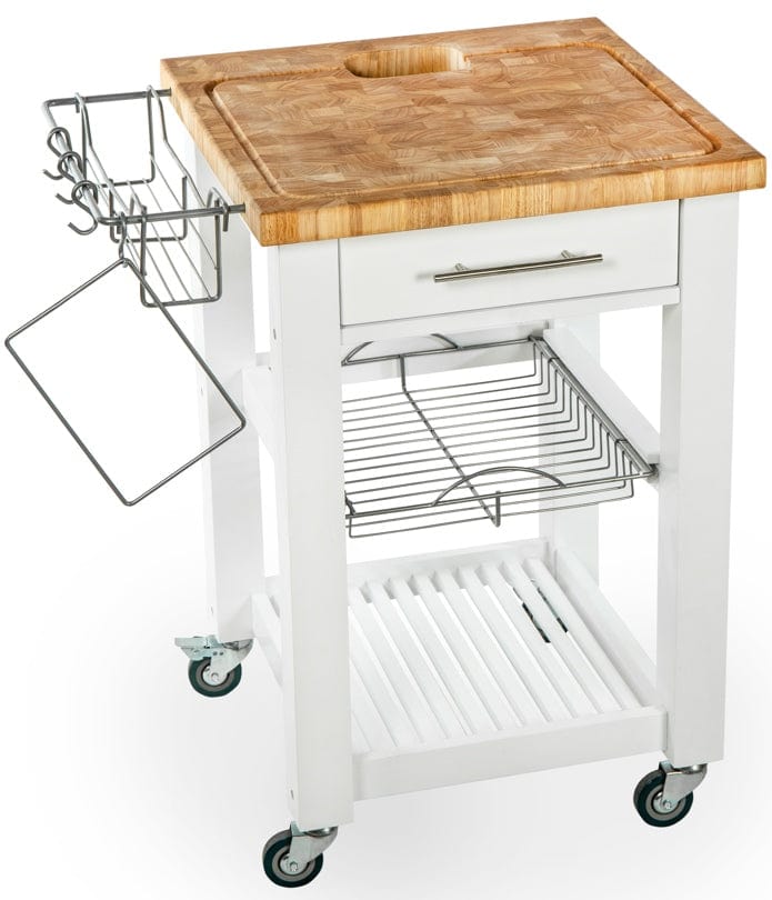 Chris & Chris Kitchen & Dining Carts White Chris & Chris     Pro Chef Square