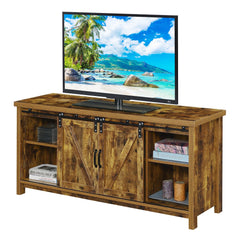 Convenience Concepts TV Stand Convenience Concepts Blake Barn Door TV Stand with Shelves and Sliding Cabinets for TVs up to 60 Inches