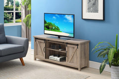 Convenience Concepts TV Stand Sandstone Convenience Concepts Blake Barn Door TV Stand with Shelves and Sliding Cabinets for TVs up to 60 Inches