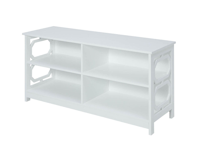 Convenience Concepts TV Stand White Convenience Concepts Omega 55 inch TV Stand with Shelves