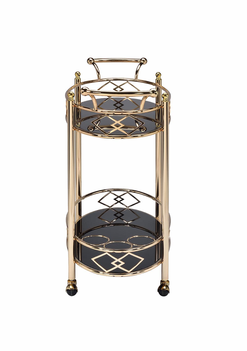 Homeroots Kitchen & Dining Carts Copy of Homeroots Black And White Rubber Wood Kitchen Cart