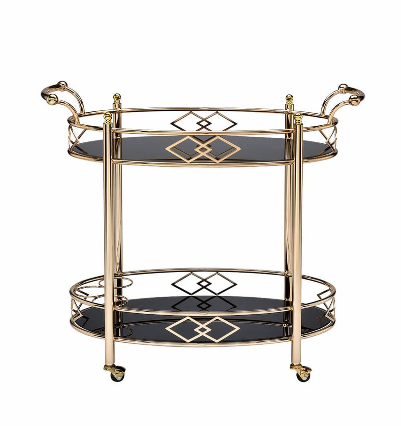 Homeroots Kitchen & Dining Carts Copy of Homeroots Black And White Rubber Wood Kitchen Cart