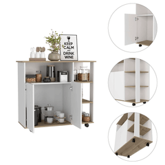 TUHome Kitchen & Dining Carts TUHome Paprika Kitchen Cart
