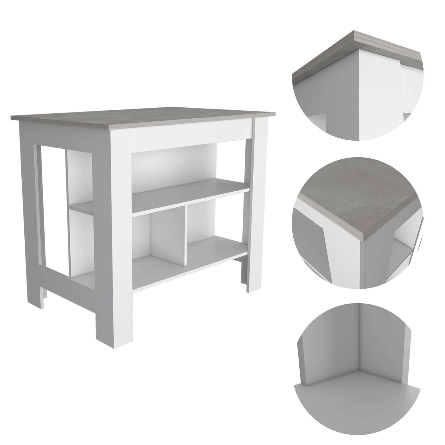 TUHome Kitchen Islands TUHome Cala Kitchen Island