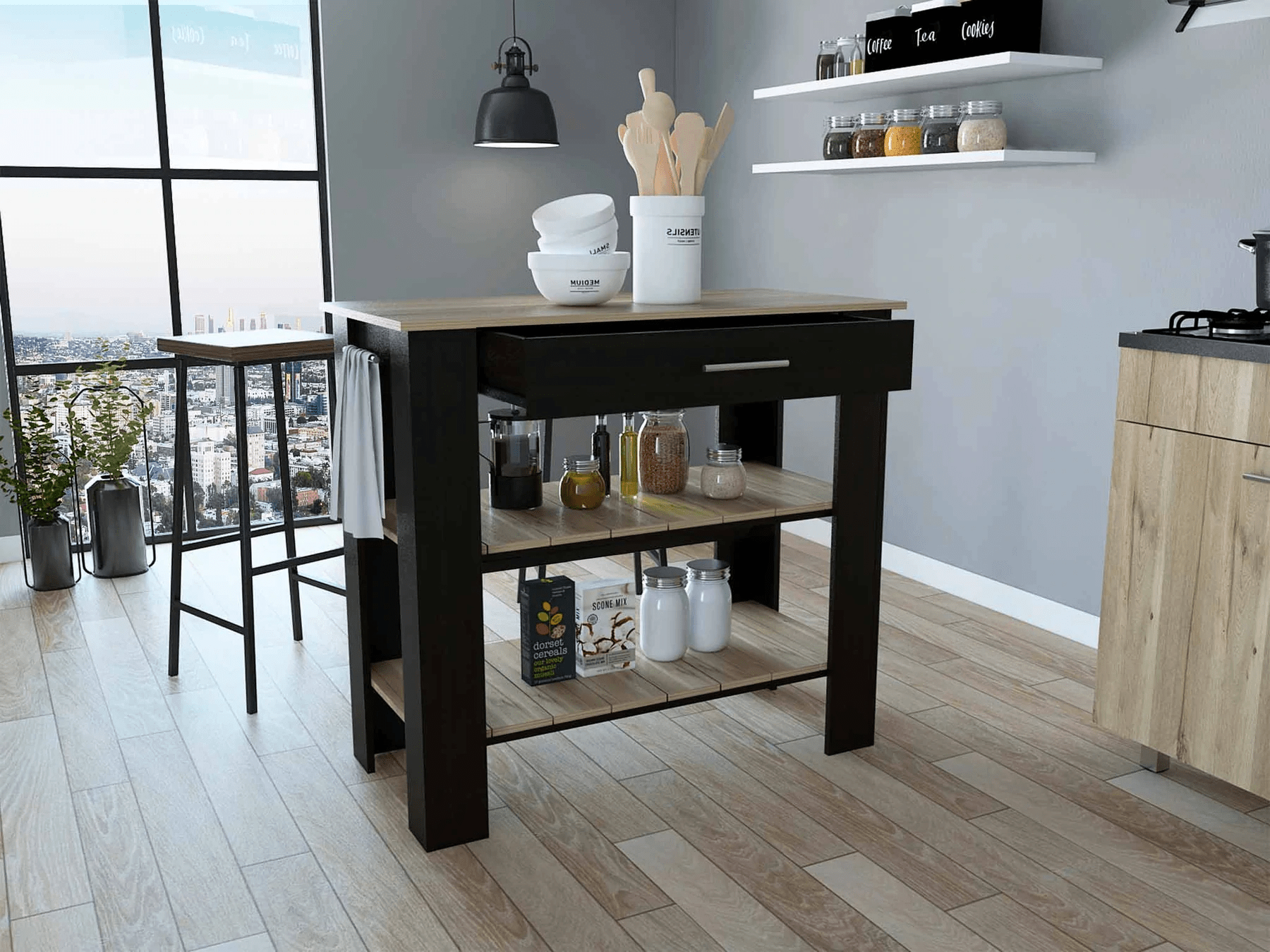 TUHome Kitchen Islands TUHome Cala Kitchen Island 40