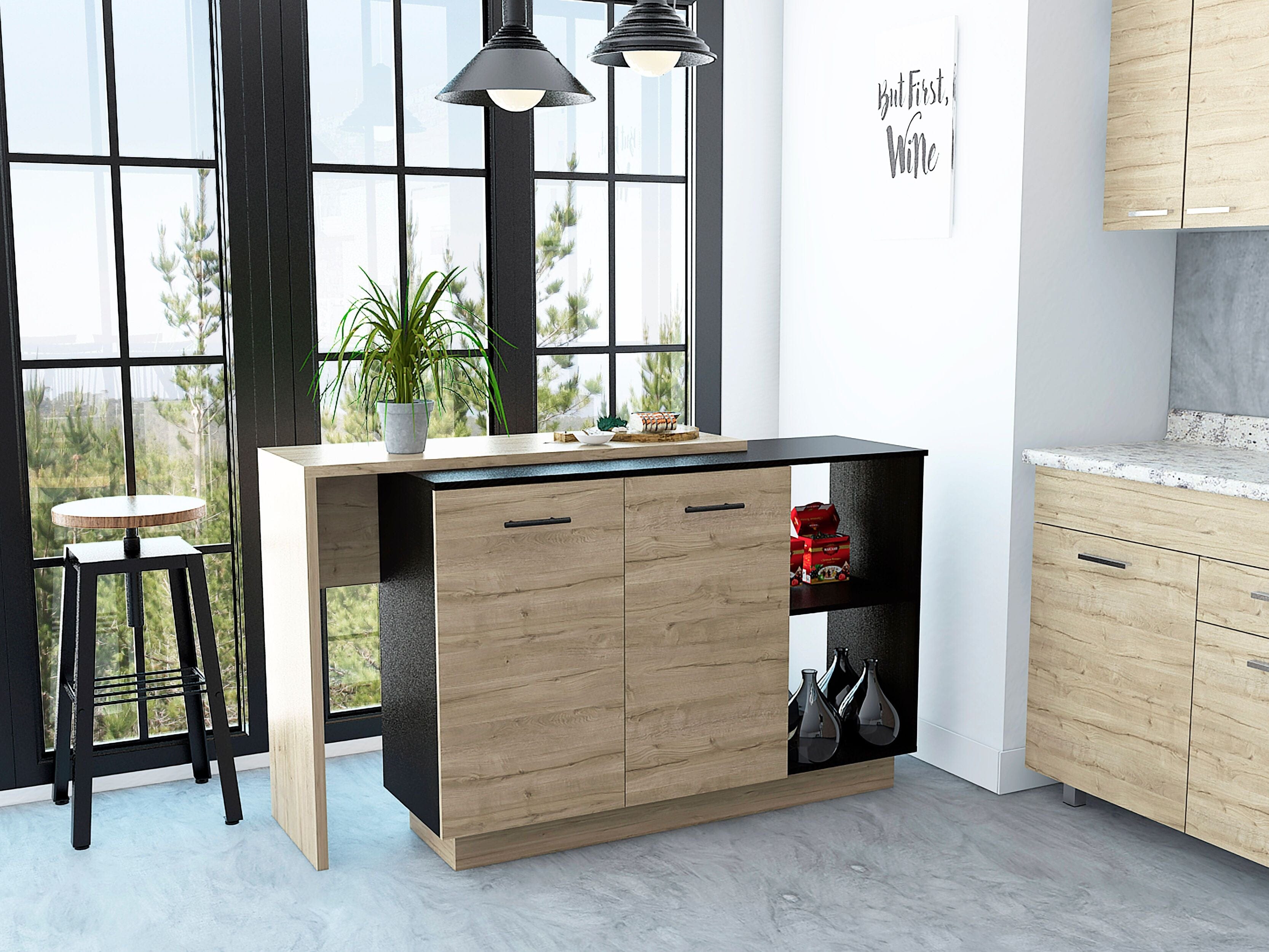 TUHome Kitchen Islands TUHome Sicilia Kitchen Island