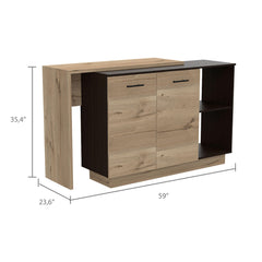 TUHome Kitchen Islands TUHome Sicilia Kitchen Island