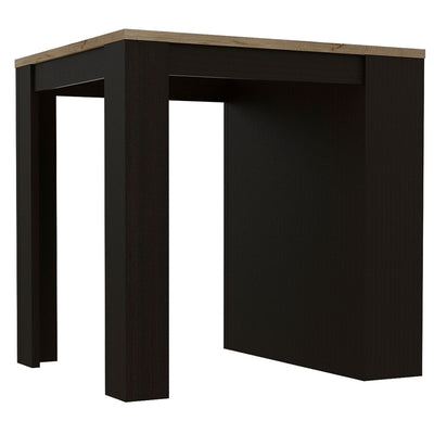 TUHome Kitchen Islands TUHome Tanna Kitchen Island Black Wenge/Pine