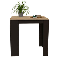 TUHome Kitchen Islands TUHome Tanna Kitchen Island Black Wenge/Pine