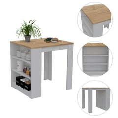 TUHome Kitchen Islands TUHome Tanna Kitchen Island White/Pine