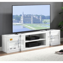 ACME TV Stand White Finish ACME Cargo TV Stand