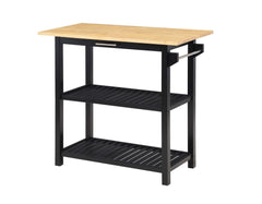 Convenience Concepts Kitchen Carts Convenience Concepts Designs2Go 3 Tier Butcher Block Kitchen Prep Island with Drawer