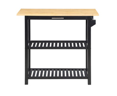 Convenience Concepts Kitchen Carts Convenience Concepts Designs2Go 3 Tier Butcher Block Kitchen Prep Island with Drawer