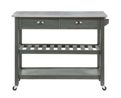 Convenience Concepts Kitchen & Dining Carts Convenience Concepts American Heritage 3 Tier Stainless Steel Kitchen Cart with Drawers