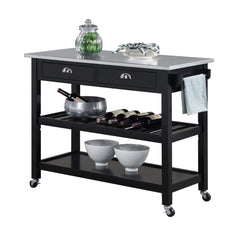 Convenience Concepts Kitchen & Dining Carts Convenience Concepts American Heritage 3 Tier Stainless Steel Kitchen Cart with Drawers