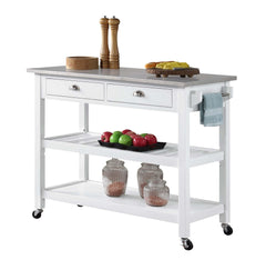 Convenience Concepts Kitchen & Dining Carts Convenience Concepts American Heritage 3 Tier Stainless Steel Kitchen Cart with Drawers