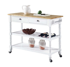 Convenience Concepts Kitchen & Dining Carts Convenience Concepts French Country 3 Tier Butcher Block Kitchen Cart with Drawers