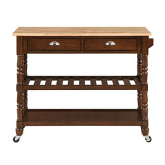Convenience Concepts Kitchen & Dining Carts Convenience Concepts French Country 3 Tier Butcher Block Kitchen Cart with Drawers