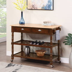 Convenience Concepts Kitchen & Dining Carts Convenience Concepts French Country 3 Tier Butcher Block Kitchen Cart with Drawers