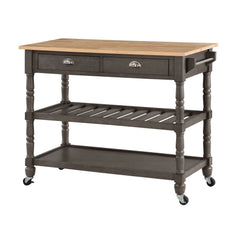 Convenience Concepts Kitchen & Dining Carts Convenience Concepts French Country 3 Tier Butcher Block Kitchen Cart with Drawers