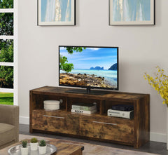 Convenience Concepts TV Stand Barnwood Convenience Concepts Newport Marbella 65 inch TV Stand with Cabinets and Shelves