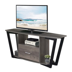 Convenience Concepts TV Stand Charcoal Gray/Black Convenience Concepts Graystone 65 inch 1 Drawer TV Stand with Shelves