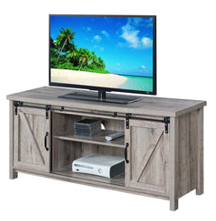 Convenience Concepts TV Stand Convenience Concepts Blake Barn Door TV Stand with Shelves and Sliding Cabinets for TVs up to 60 Inches