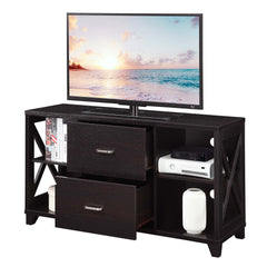 Convenience Concepts TV Stand Convenience Concepts Oxford Deluxe 2 Drawer TV Stand with Shelves for TVs up to 55 Inches