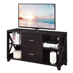 Convenience Concepts TV Stand Convenience Concepts Oxford Deluxe 2 Drawer TV Stand with Shelves for TVs up to 55 Inches