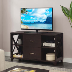 Convenience Concepts TV Stand Convenience Concepts Oxford Deluxe 2 Drawer TV Stand with Shelves for TVs up to 55 Inches