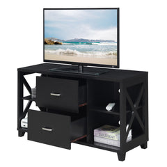 Convenience Concepts TV Stand Convenience Concepts Oxford Deluxe 2 Drawer TV Stand with Shelves for TVs up to 55 Inches