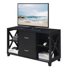 Convenience Concepts TV Stand Convenience Concepts Oxford Deluxe 2 Drawer TV Stand with Shelves for TVs up to 55 Inches