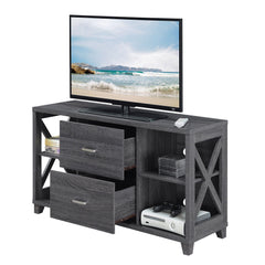 Convenience Concepts TV Stand Convenience Concepts Oxford Deluxe 2 Drawer TV Stand with Shelves for TVs up to 55 Inches