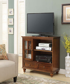 Convenience Concepts TV Stand Dark Walnut Convenience Concepts Tahoe Highboy 40 inch 2 Drawer TV Stand with Storage Cabinet and Shelves
