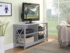 Convenience Concepts TV Stand Grey Convenience Concepts Oxford 55 inch TV Stand with Shelves