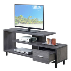 Convenience Concepts TV Stand Grey Convenience Concepts Seal II 1 Drawer 65 inch TV Stand with Shelves