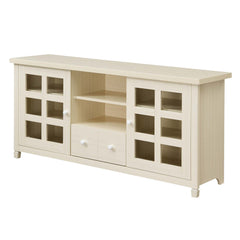 Convenience Concepts TV Stand Ivory Convenience Concepts Newport Park Lane 1 Drawer TV Stand with Storage Cabinets and Shelves