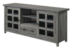 Convenience Concepts TV Stand Weathered Gray Convenience Concepts Newport Park Lane 1 Drawer TV Stand with Storage Cabinets and Shelves