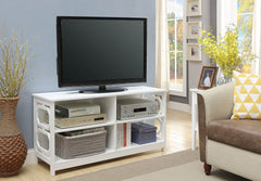 Convenience Concepts TV Stand White Convenience Concepts Omega 55 inch TV Stand with Shelves