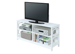 Convenience Concepts TV Stand White Convenience Concepts Omega 55 inch TV Stand with Shelves