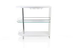 Furniture of America White Furniture of America Morton Contemporary 2-Shelf Mini Server in Black or White