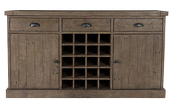 Homeroots Buffet HomeRoots 63" Solid Wood Three Drawer Sideboard Soft Close With Two Doors