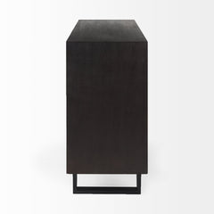 Homeroots Buffet HomeRoots Contemporary Dark Oval Accent Cabinet