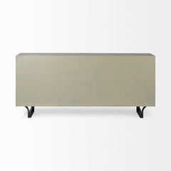 Homeroots Buffet HomeRoots Light Brown And White Solid Mango Wood Finish Sideboard With 9 Drawers
