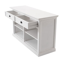 Homeroots Server HomeRoots Modern Farm White Two Drawer Buffet Server