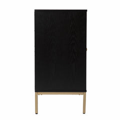 Homeroots Sideboard HomeRoots Black and Gold Harlequin Sideboard Storage Cabinet