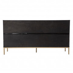 Homeroots Sideboard HomeRoots Black and Gold Harlequin Sideboard Storage Cabinet