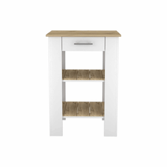 TUHome Kitchen Islands TUHome Cala Kitchen Island 23 White/Light Oak