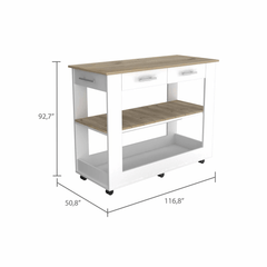 TUHome Kitchen Islands TUHome Cala Kitchen Island 46